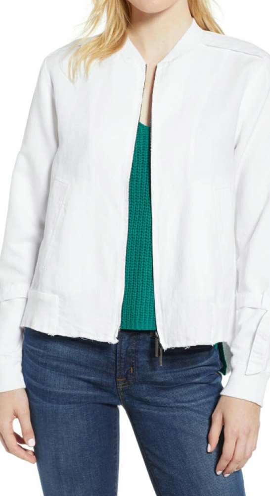 Kenneth Cole Tie Sleeves Bomber Jacket